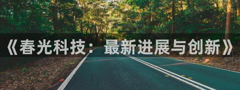 《春光科技：最新进展与创新》